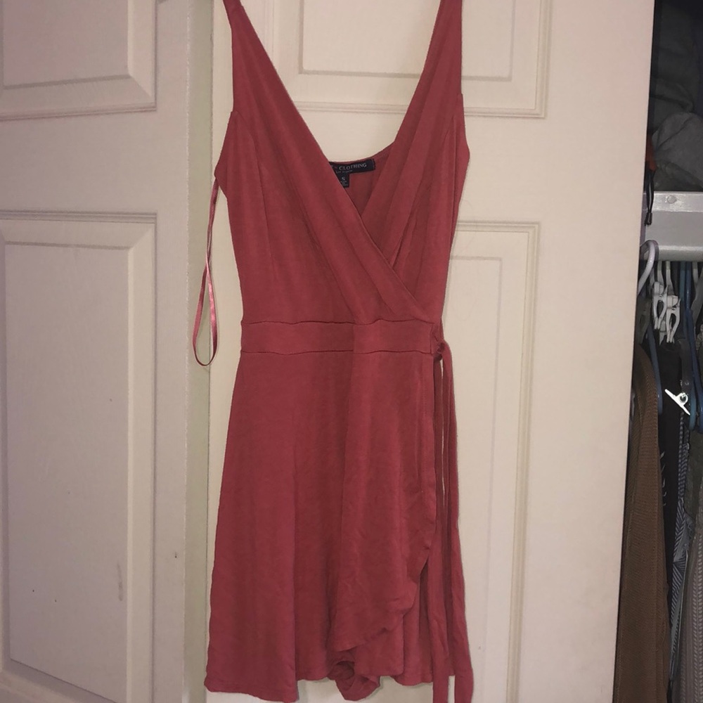 Pink wrap romper